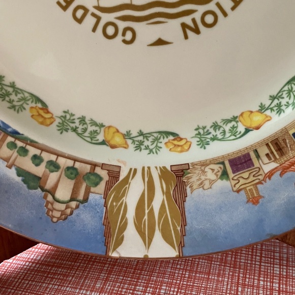 1939 World’s Fair Golden Gate Int’l Exposition Plate Homer Laughlin Art Deco - Picture 5 of 16
